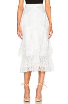 Erdem Simone Crochet Lace Skirt In White