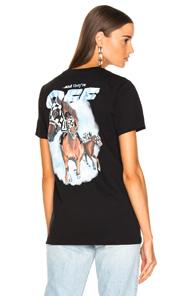 Off-white Modern Horse Casual Tee In Animal,black