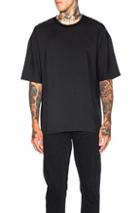 Lanvin Fluid Wool Drop Shoulder Tee In Black