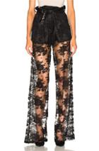 Ryan Roche Short Lined Lace Trouser Pant In Black