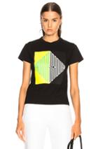 Proenza Schouler Pswl Split Diamond Printed Tee In Black