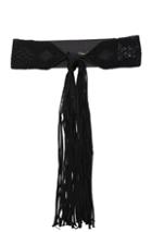 Oscar De La Renta Tassel Belt In Black