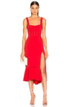 Jonathan Simkhai For Fwrd Bustier Dress In Red