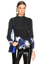 3.1 Phillip Lim Embroidered Lace Ribbed Sweater In Black