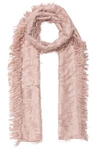 Balenciaga Silk Fringe Scarf In Pink