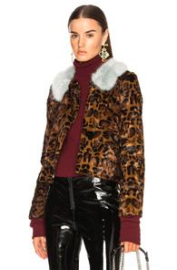 Shrimps Faux Fur Betsy Jacket In Brown,animal Print