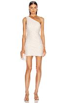 Haney Tinsley One Shoulder Draped Dress In Abstract,white