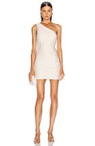 Haney Tinsley One Shoulder Draped Dress In Abstract,white