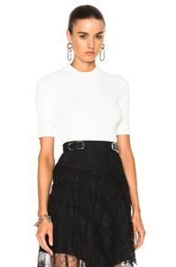 Carven Short Sleeve Top In White