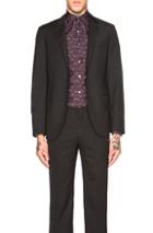 Lanvin Slim Fit Raw Edge Two Button Jacket In Black