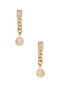 Versace Chain Drop Earrings In Metallics
