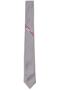 Thom Browne Classic Hector Stripe Tie In Gray