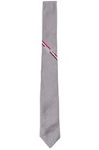 Thom Browne Classic Hector Stripe Tie In Gray