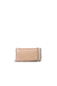Stella Mccartney Crystal Crossbody Bag In Metallics,pink,neutrals
