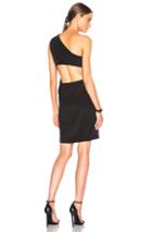 Kaufmanfranco One Shoulder Cut Out Dress In Black