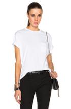 T By Alexander Wang Welded Cotton Jersey Pocket Tee In White