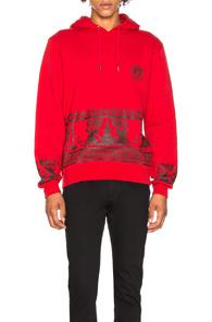 Versace Hoodie In Abstract,black,red