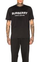 Burberry Logo Print Tee In Black