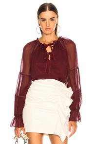 Cinq A Sept Romy Top In Red