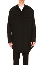 Raf Simons Wool Oversized Two Pocket Shirt In Black