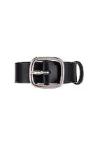 Comme Des Garcons Shirt Leather Belt With Buckle In Black