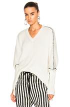 Ann Demeulemeester V Neck Sweater In White