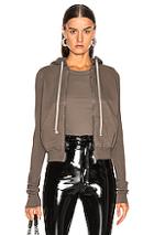 Drkshdw By Rick Owens Reg Hoodie In Green