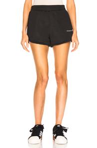 T By Alexander Wang Heavy Sleek Track Short In Black