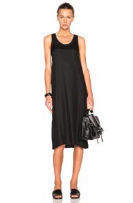 Atm Anthony Thomas Melillo Silk Racerback Tank Dress In Black