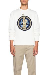Kenzo Statue Of Liberty Cotton-blend Sweatshirt In White