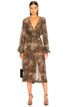 Nili Lotan Brienne Dress In Animal Print,brown,neutrals