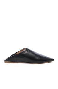 Acne Studios Leather Amina Slippers In Black