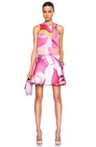 Kenzo Paper Print Duchess Satin Mina Dress In Abstract,pink