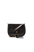 Chloe Medium Suede Kurtis Bag In Black