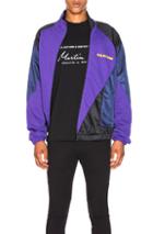 Martine Rose Twist Track Top In Black,purple