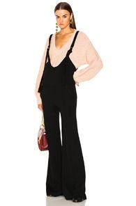 Chloe Fluid Knit Jumpsuit In Black