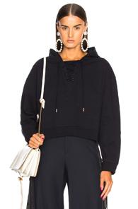 Stella Mccartney Sports Graphic Hooded Sweatshirt In Blue