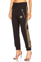 Baja East French Terry Sweat Pant In Black,metallics,stripes