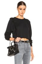 Unravel Cropped Raglan Sweatshirt In Black