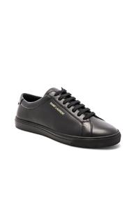 Saint Laurent Andy Low Top Sneakers In Black