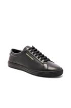 Saint Laurent Andy Low Top Sneakers In Black