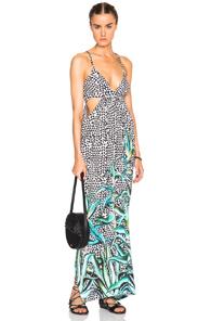 Mara Hoffman Aloe Dress In Green,abstract,geometric Print