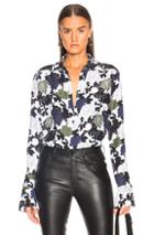 Equipment Daphne Top In Black,green,floral