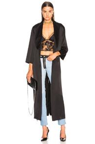 Michelle Mason Smocking Duster In Black