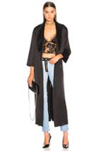Michelle Mason Smocking Duster In Black