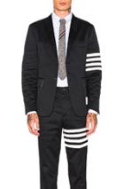Thom Browne Cotton Twill 4 Bar Unconstructed Jacket In Blue
