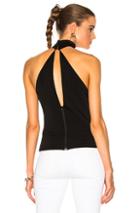 Fleur Du Mal Choker Drape Top In Black