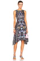 Peter Pilotto Silk Printed Dress In Black,abstract