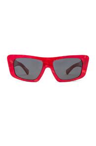 Oliver Peoples X Alain Mikli Square Sunglasses In Red
