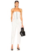 Marissa Webb Nikos Linen Jumpsuit In White